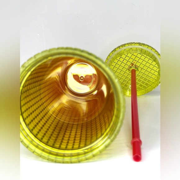 Starbucks 2022 Lime Yellow Pink Gradient Ombre Grid Venti Tumbler 24oz - Picture 6 of 8